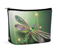 MNVTSKOP Jewel Dragonfly Cosmetic Bag Grande Capacità Viaggio Makeup Bag Trendy Portable Toiletry Bag per le donne