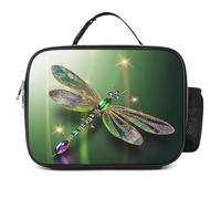 MNVTSKOP Jewel Dragonfly Lunch Box riutilizzabile Lunchbox a prova di perdite Tote Bag con manico per ufficio picnic spiaggia