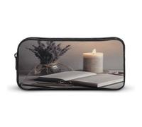 MNVTSKOP Light A Candle - Astuccio portamatite di grande capacità, per ufficio, per uomini e donne, organizer da scrivania