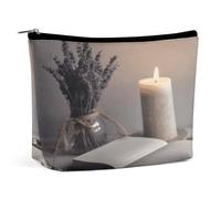MNVTSKOP Light A Candle Borsa cosmetica da viaggio di grande capacità Borsa da toilette portatile alla moda per le donne