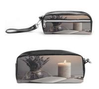 MNVTSKOP Light A Candle - Trousse da viaggio per cosmetici, organizer portatile per cancelleria per donne e insegnanti