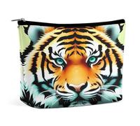 MNVTSKOP Little Fat Tiger Head Cosmetic Bag Grande Capacità di Viaggio Makeup Bag Trendy Portable Toiletry Bag per le donne