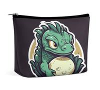 MNVTSKOP Little Green Dragon's Egg Cosmetic Bag Grande Capacità Viaggio Makeup Bag Trendy Portable Toiletry Bag per le donne