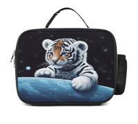 MNVTSKOP Little Tiger, Contenitore per il pranzo, riutilizzabile, a prova di perdite, con manico, per ufficio, picnic, spiaggia