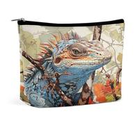 MNVTSKOP Lizard on The Branch Borsa cosmetica di grande capacità Borsa per il trucco da viaggio Borsa da toilette portatile alla moda per le donne