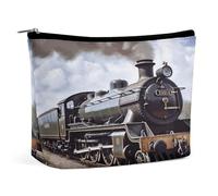 MNVTSKOP Locomotiva a vapore Train Cosmetic Bag Grande Capacità Viaggio Makeup Bag Trendy Portable Toiletry Bag per le donne