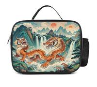 MNVTSKOP Longhu Mountain Waterfall, China Lunch Box riutilizzabile Lunchbox a prova di perdite Tote Bag con maniglia per ufficio picnic spiaggia