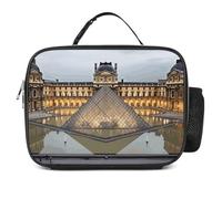 MNVTSKOP Louvre Museum In Paris Lunch Box riutilizzabile Lunchbox a prova di perdite Tote Bag con maniglia per ufficio picnic spiaggia