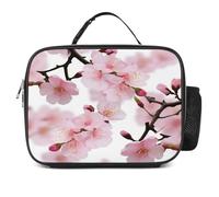 MNVTSKOP Lunch box giapponese Sakura Blossom riutilizzabile Lunchbox a tenuta stagna Tote Bag con manico per ufficio picnic spiaggia