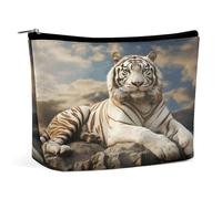 MNVTSKOP Majestic Tiger Resting on A Rock Trousse Cosmetici Grande Capacità Viaggio Trucco Borsa Trendy Portatile Toiletry Bag per le Donne