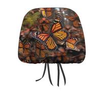 MNVTSKOP Monarch Butterflies - Copripoggiatesta per auto, universale, anti-sporco, facile da installare, durevole, traspirante, accessorio per auto, camion, SUV