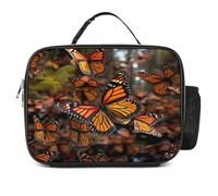 MNVTSKOP Monarch Butterflies Lunch Box riutilizzabile Lunchbox a prova di perdite Tote Bag con manico per ufficio picnic spiaggia