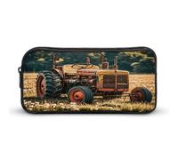MNVTSKOP Old Tractor Photoes Farm Pencil Case Grande Capacità Matita Pouch Ufficio Matita Bag per Uomo Donna Organizer Scrivania