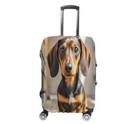 MNVTSKOP Pad Bassotto Cane Bagagli Copertura antigraffio Lavabile Valigie Copertura Poliestere Elastico Viaggio Baggage Protector per Valigia Copertura Protettiva, bianco, L
