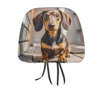 MNVTSKOP Pad bassotto Dog poggiatesta copre per auto universale anti-sporco poggiatesta auto protezione facile da installare durevole traspirante accessori per veicoli per auto camion SUV