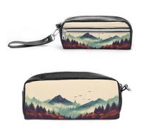 MNVTSKOP Paesaggio Montagna Trucco Borsa Piccolo Cosmetico Viaggio Caso Portatile Cancelleria Organizzatore per Donne