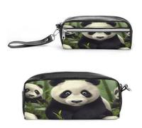 MNVTSKOP Pandas - Borsa per il trucco, piccola custodia da viaggio per cosmetici, organizer portatile per cancelleria per donne e insegnanti