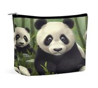 MNVTSKOP Pandas Cosmetic Bag Grande Capacità di Viaggio Makeup Bag Trendy Portable Toiletry Bag per le donne