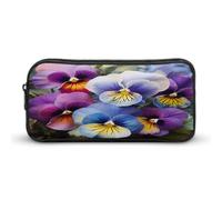 MNVTSKOP Pansy Perfection - Astuccio per matite di grande capacità, per ufficio, per uomini e donne, organizer da scrivania