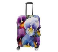 MNVTSKOP Pansy Perfection Copertura per bagagli antigraffio lavabile in poliestere elastico protezione per bagagli da viaggio per valigia protettiva, bianco, S