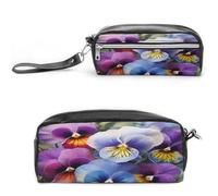 MNVTSKOP Pansy Perfection - Trousse da viaggio per cosmetici, organizer portatile per cancelleria per donne e insegnanti