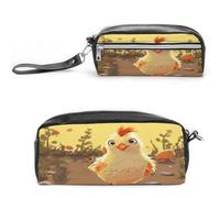 MNVTSKOP Pollo Pollo Trucco Sacchetto Piccolo Cosmetico Viaggio Caso Portatile Cancelleria Organizzatore per Donne Insegnante