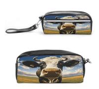 MNVTSKOP Prairie Mucca Trucco Borsa Piccola Cosmetici Viaggio Caso Portatile Cancelleria Organizzatore per Donne Insegnante