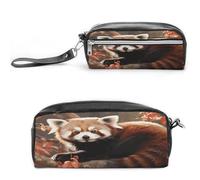 MNVTSKOP Red Panda Borsa per il trucco Piccola Custodia da viaggio per cosmetici Organizzatore di cancelleria portatile per insegnanti donne