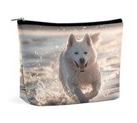 MNVTSKOP Running on the Beach Cosmetic Bag Grande Capacità Viaggio Makeup Bag Trendy Portable Toiletry Bag per le donne
