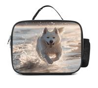 MNVTSKOP Running on the Beach Lunch Box riutilizzabile Lunchbox a tenuta stagna Tote Bag con manico per ufficio picnic spiaggia