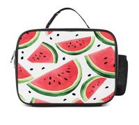 MNVTSKOP Scatola per il pranzo con motivo anguria riutilizzabile borsa tote a prova di perdite con manico per ufficio picnic spiaggia