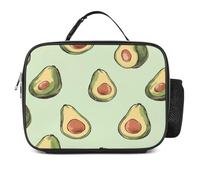 MNVTSKOP Scatola per il pranzo con motivo frutta riutilizzabile borsa tote a prova di perdite con manico per ufficio picnic spiaggia