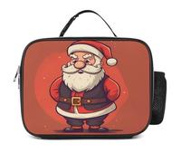 MNVTSKOP Scatola portapranzo riutilizzabile con Babbo Natale, a prova di perdite, con manico, per ufficio, picnic, spiaggia