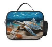 MNVTSKOP Sea Shell Stella Marina Lunch Box Riutilizzabile Borsa Tote a Prova di Perdite con Manico per Ufficio Picnic Spiaggia