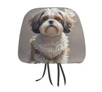 MNVTSKOP Shih Tzu - Copripoggiatesta per auto, universale, anti-sporco, facile da installare, durevole, traspirante, accessorio per auto, camion, SUV