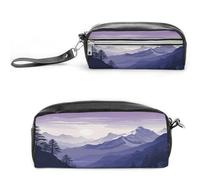 MNVTSKOP Silhouette of Mountains - Trousse da viaggio per cosmetici, portatile, organizer per cancelleria per donne e insegnanti