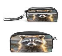 MNVTSKOP Simpatico Raccoon Makeup Bag Piccolo Cosmetico Viaggio Caso Portatile Cancelleria Organizzatore per Donne Insegnante