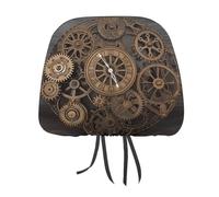 MNVTSKOP Steampunk Gears - Copri poggiatesta per auto, universale, anti-sporco, facile da installare, durevole, traspirante, accessorio per auto, camion, SUV