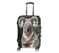 MNVTSKOP The Lovely Koala, copertura per valigia, resistente ai graffi, lavabile, in poliestere, elastica, protezione per bagagli da viaggio, bianco, M
