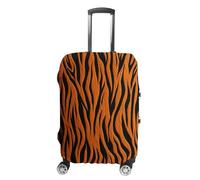 MNVTSKOP Tiger Stripes Arancione Bagagli Copertura antigraffio Lavabile Valigie Poliestere Elastico Viaggio Baggage Protector per Valigie Copertura Protettiva per Valigie, bianco, L