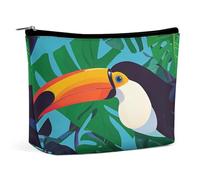 MNVTSKOP Toucan - Borsa cosmetica da viaggio di grande capacità, borsa da toeletta portatile alla moda per le donne