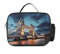 MNVTSKOP Tower Bridge a Londra Lunch Box Riutilizzabile Borsa Tote a Prova di Perdite con Manico per Ufficio Picnic Spiaggia