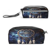 MNVTSKOP Trousse da viaggio con acchiappasogni di fantasia bianca piccola custodia da viaggio portatile organizer per cancelleria per donne insegnanti