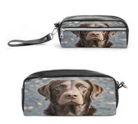 MNVTSKOP Trousse da viaggio con labrador retriever marrone, piccola custodia da viaggio portatile, organizer per cancelleria per donne e insegnanti