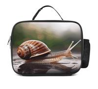 MNVTSKOP Una foto di una scatola per il pranzo a forma di lumaca riutilizzabile borsa a prova di perdite con manico per ufficio picnic spiaggia