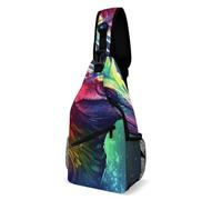 MNVTSKOP Zaino a tracolla da viaggio con dinosauro colorato, borsa a tracolla regolabile per donne e uomini