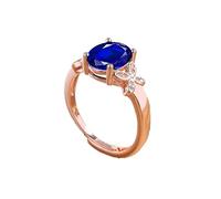 Mnyixsi Anello aperto regolabile da donna, in oro 14 carati, con farfalla e zirconia cubica, impilabile, romantico gioiello di fidanzamento colorato, taglio principessa, anello da sposa con zirconia