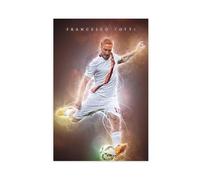 Mnyuein Poster artistico su tela di Francesco Totti, decorazione per camera da letto, ufficio, camera da letto, regalo, senza cornice: 40 x 60 cm