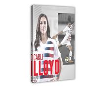 Mnyuein Poster Carli Lloyd con giocatore di calcio 5, decorazione per camera da letto, ufficio, camera da letto, regalo, cornice 30 x 45 cm