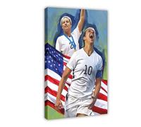 Mnyuein Poster Carli Lloyd con giocatore di calcio 8, decorazione per camera da letto, ufficio, camera da letto, regalo, cornice 50 x 75 cm